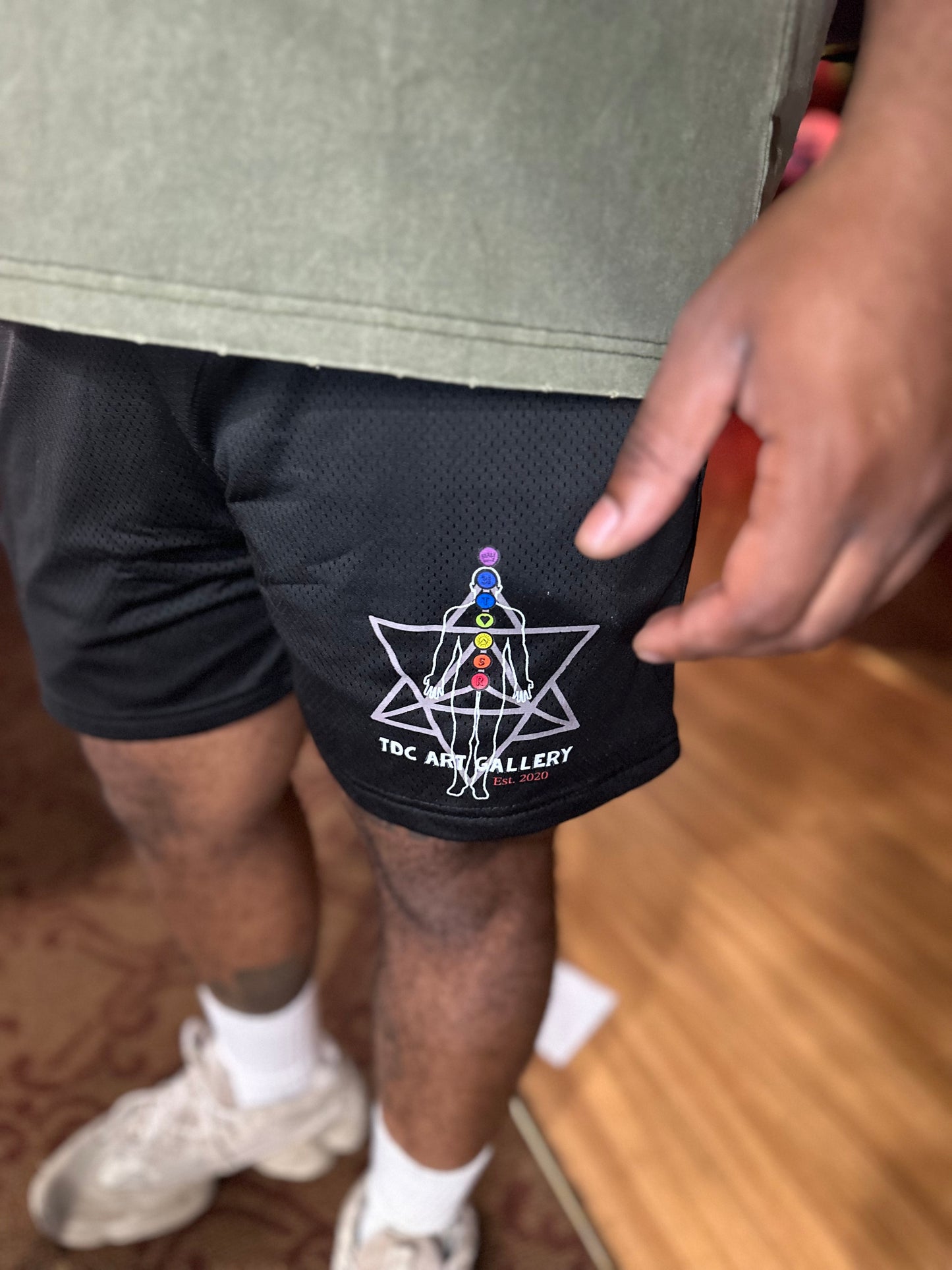 The Divine Merkabah Mesh Shorts